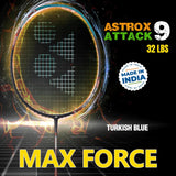 YONEX Astrox Attack 9 Badminton Racket (G4, 4U Turquoise Green) Only on Sppartos.com