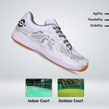 Nivia Appeal 3.0 Badminton Shoes - white/grey Buy at good price on Sppartos.com.