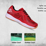 Nivia Appeal 3.0 Badminton Shoes (Crimson Red) Buy at cheapest cost on Sppartos.com.