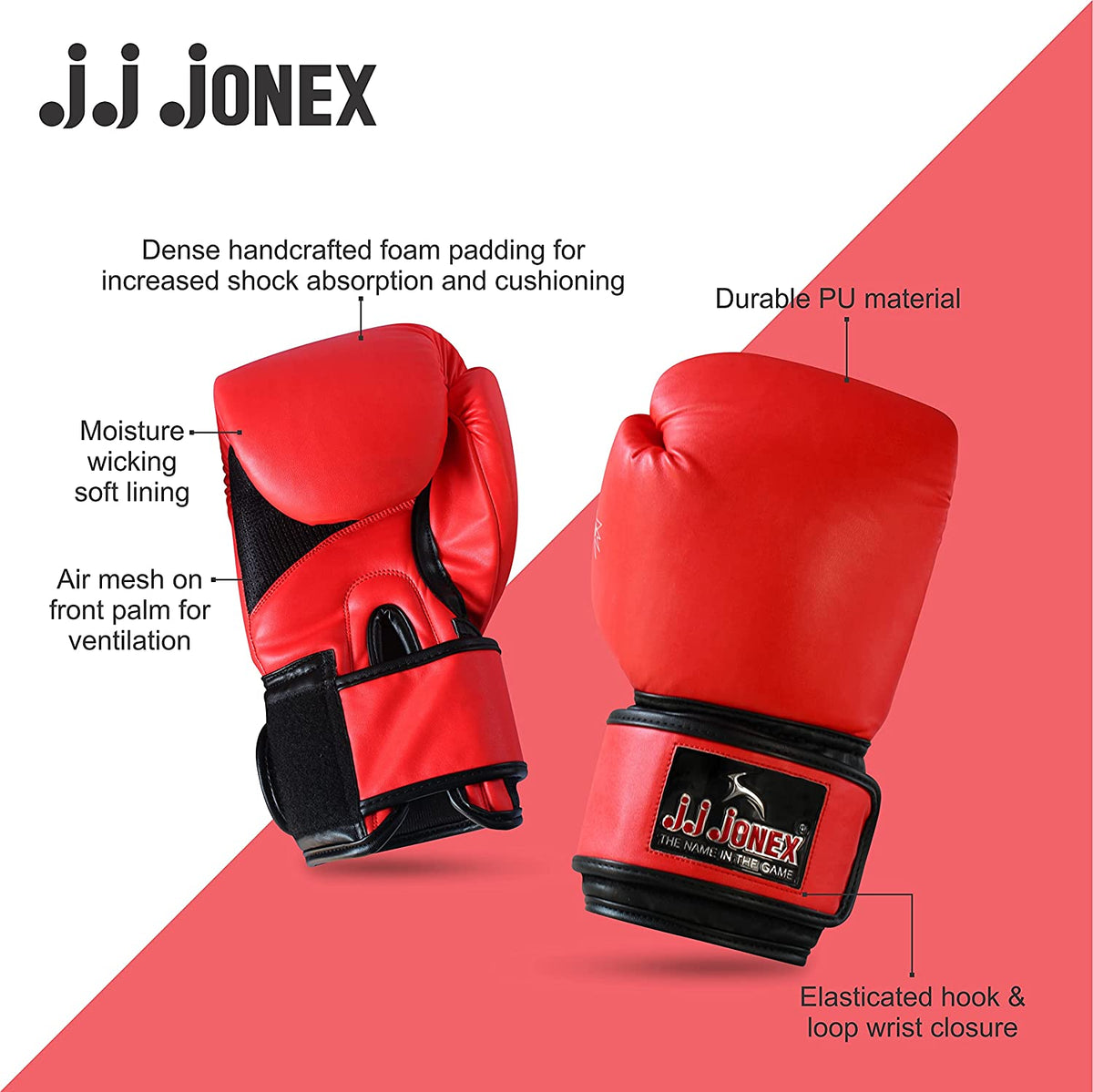 JJ Jonex Big Boss PU Punching Boxing Gloves for Adults and