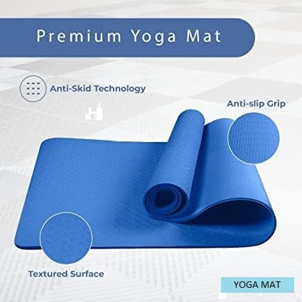 WELLDAY Yoga Mat Daisy Wildflower Print Non Slip Fitness Exercise Mat Extra  Thick Yoga Mats for home workout, Pilates, Yoga and Floor Workouts 71 x 26