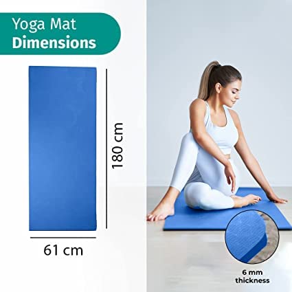 Eco Friendly Non-Slip Exercise Fitness Imported Yoga Mat for All Type of Yoga, Pilates and Floor Exercises