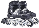 In-line Skates Adjustable Size LED Flash Wheels Aluminium Frame Skating Shoes with Strong Wheels for Ages 6-15 Years Inline Skates