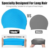 Bubble Swim Cap Waterproof Hair Protection Cap for Long Hair, Comfortable and Flexible for Swimming and Water Sports Women Men Adults Kids