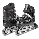 In-line Skates Adjustable Size LED Flash Wheels Aluminium Frame Skating Shoes with Strong Wheels for Ages 6-15 Years Inline Skates