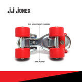 JJ Jonex Baby Deluxe Red Adjustable Quad Roller Skates For Kids (3-7 Year)