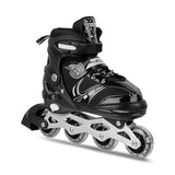 In-line Skates Adjustable Size LED Flash Wheels Aluminium Frame Skating Shoes with Strong Wheels for Ages 6-15 Years Inline Skates
