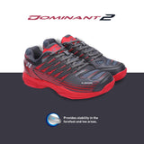 YONEX Tour Dominant 2 Badminton Shoes (Carbon Red) | Ideal for Badminton,Squash,Table Tennis,Volleyball
