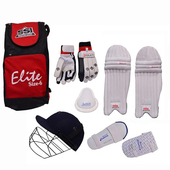 SSI SVAAN Elite Cricket Full KIT (Without Bat, Sizes Avaialble)