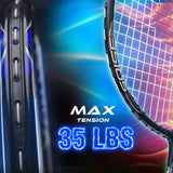 Yonex Astrox Attack 10DG Ultra Strong | Made with Japanese Graphite | Strung Badminton Racquet with Full Cover (80 Grams - 32 Lbs, Legion Blue)