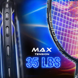 Yonex Astrox Attack 10DG Ultra Strong| Made with Japanese Graphite | Strung Badminton Racquet with Full Cover (80 Grams - 32 Lbs, Black)