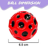 Super Bouncy Rubber Moon Ball Toy for Kids and Adults with Craters - High Bounce, Textured Grip, Perfect for Playtime Fun - Soft Foam Ball (Pack of 1) Multicolor.