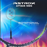 Yonex Astrox Attack 10DG Ultra Strong | Made with Japanese Graphite | Strung Badminton Racquet with Full Cover (80 Grams - 32 Lbs, Legion Blue)