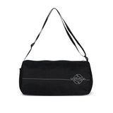 Nivia Basic Polyester Duffle Bag for Men & Women, Side Mesh Pocket, Workout & Training Bag, Suitable for Gym, Fitness, Sports & Travel with Adjustable Shoulder Strap (Black)