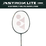 YONEX Graphite Astrox Lite 43I Strung Badminton Racket (Dark Green, 77 Grams, 30 lbs Tension)