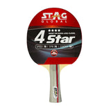 STAG Global 4 Star Table Tennis Racket | Lightweight ITTF Approved TT Racket | Speed 70, Spin 70, Control 95 | Durable Paddle for Intermediate & Recreational Players