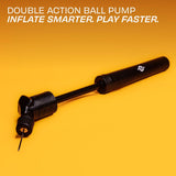 Nivia Double Action Ball Pump with Needle, Air Pump for Sports Football, Volleyball, Basketball, Rugby, Soccer Ball, Pump Air Flow Capacity - 8.25