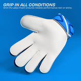 Nivia Carbonite Web Football Goalkeeper Gloves for Men & Women, All Weather Durable Grippy Latex Palm with PVC Backhand & Secure PVC Strap