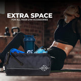 Nivia Basic Polyester Duffle Bag for Men & Women, Side Mesh Pocket, Workout & Training Bag, Suitable for Gym, Fitness, Sports & Travel with Adjustable Shoulder Strap (Black)