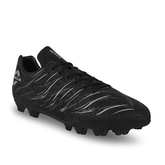 Nivia Carbonite 6.0 Football Stud for Men (Solid Black)