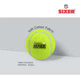 Sixer Cricket Tennis Ball  (Pack of 6, Light yellow)