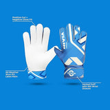 Nivia Carbonite Web Football Goalkeeper Gloves for Men & Women, All Weather Durable Grippy Latex Palm with PVC Backhand & Secure PVC Strap