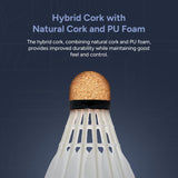 Hundred F7 Feather Shuttlecock | Professional Feather Badminton Shuttlecocks | Natural Cork & Duck Feathers | Speed 76 | Pack of 12 | White