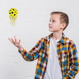 Super Bouncy Rubber Moon Ball Toy for Kids and Adults with Craters - High Bounce, Textured Grip, Perfect for Playtime Fun - Soft Foam Ball (Pack of 1) Multicolor.
