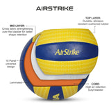 Nivia AIRSTRIKE PU Volleyball (Size: 4, Color : Yellow and Blue)