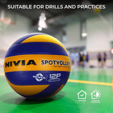 Nivia Leather Pasted 12 Panels Spot Volley Coloured Volleyball