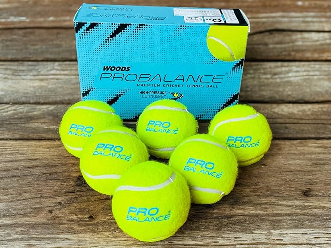 Woods PRO Balance Premium Light Cricket Tennis Balls to Play Indoor/Outdoor (Pack of 6, Yellow) 1 review Sale price Rs.