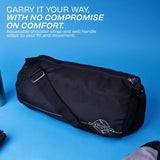 Nivia Basic Polyester Duffle Bag for Men & Women, Side Mesh Pocket, Workout & Training Bag, Suitable for Gym, Fitness, Sports & Travel with Adjustable Shoulder Strap (Black)