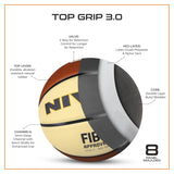 Nivia Top Grip 3.0 Basketball Size: 6 (Color : Brown, Ideal for : Training/Match)