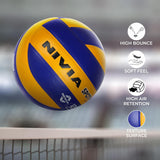 Nivia Leather Pasted 12 Panels Spot Volley Coloured Volleyball