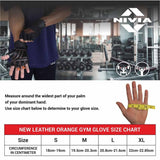 Nivia Leather Gym Weight Lifting Gloves with Elastic Wrist Wrap