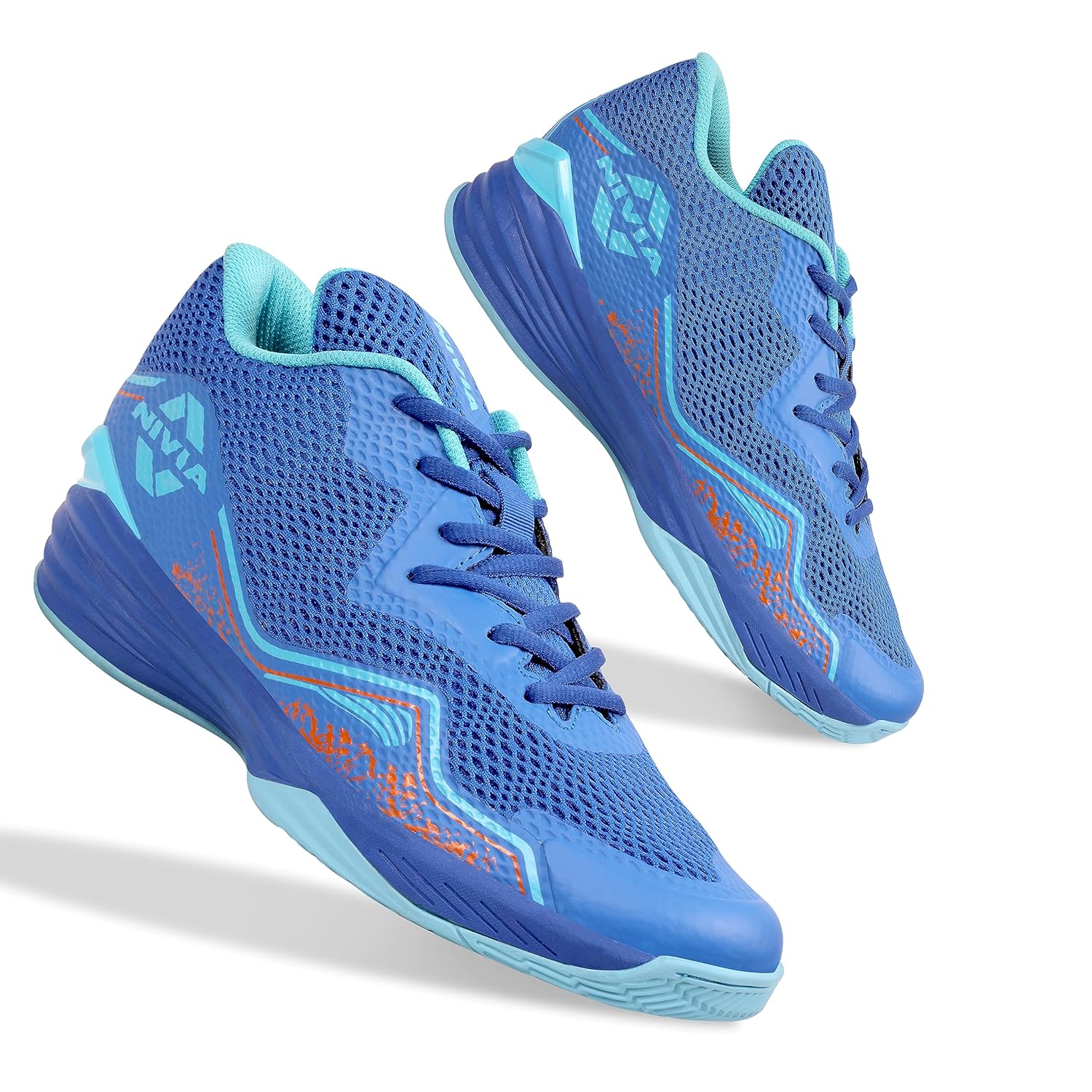 Nivia Warrior Basketball Shoes with Soft Cushion EVA Inner Insole (Blue)