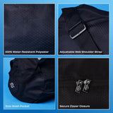 Nivia Basic Polyester Duffle Bag for Men & Women, Side Mesh Pocket, Workout & Training Bag, Suitable for Gym, Fitness, Sports & Travel with Adjustable Shoulder Strap (Black)
