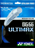 Yonex Badminton String BG 66 Ultimax | Blue | Gauge 0.65mm | Quick Repulsion