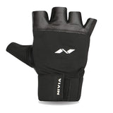 Nivia Leather Gym Gloves with Wrist