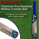 Buy now Sppartos Titanium Pro Kashmir Willow Cricket Bat for Cricket/Leather Ball at lowest price in india.