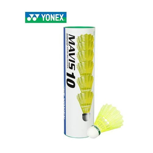 Yonex Mavis 10 badminton Shuttlecock (Yellow) - Green Cap