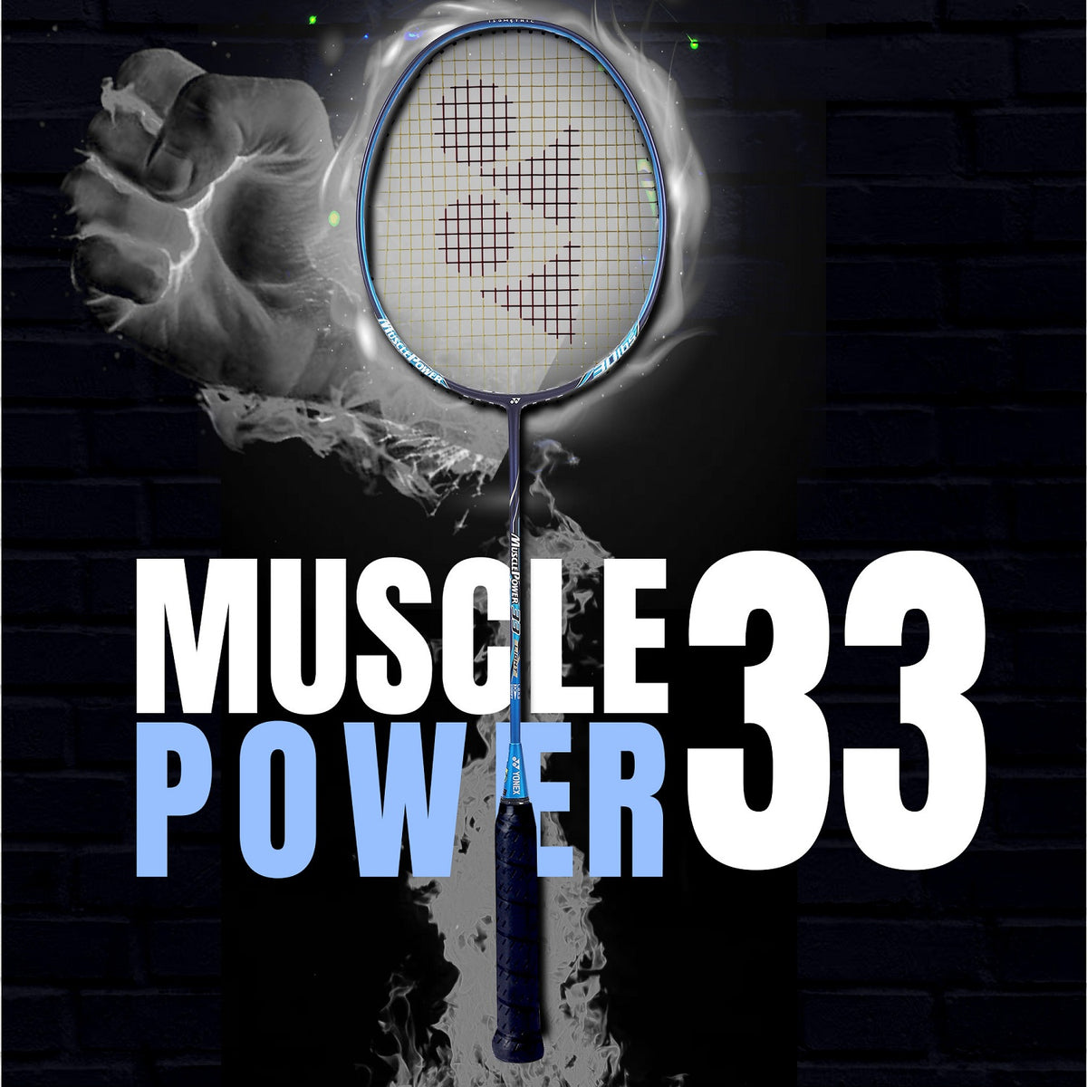 Yonex Muscle Power 33 (MP 33) G4 - 80g, 30 lbs Tension Badminton Racket ...