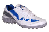 Nivia Men's Hook-1 White and Blue Cricket Shoes