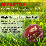 Sppartos Yorker Cricket Leather Ball 2pc at valuable price only on Sppartos.com.