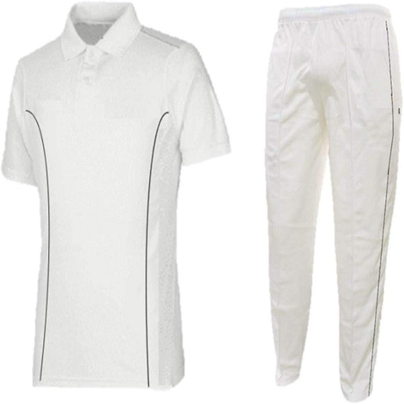 Attack Milky White Cricket jersey Dress T-Shirt and Trousers Combo Uniform Dress for Mens, Boys and Kids- Half Sleeves