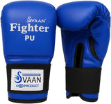 Svaan Fighter Karate Gloves Lightweight Padding for Beginner Players Martial Art Gloves (Blue)