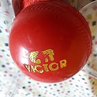 Victor Red Turf Cricket/Hockey Synthetic Ball (Pack of 6)
