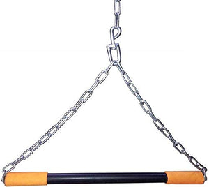 Sppartos 6 feet Hanging/Sangal Rod Height Increaser and Pull Ups Exercise with Heavy Chain Rod and Foam Grip