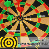 Magnet Dart Board Game for Kids, Double Sided Magnet Dart Board with Darts (Multicolor)