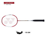 Buy Yonex ZR 100 Light Red Color Aluminium Badminton Racket with Full Cover online at lowest price only on sppartos.com.